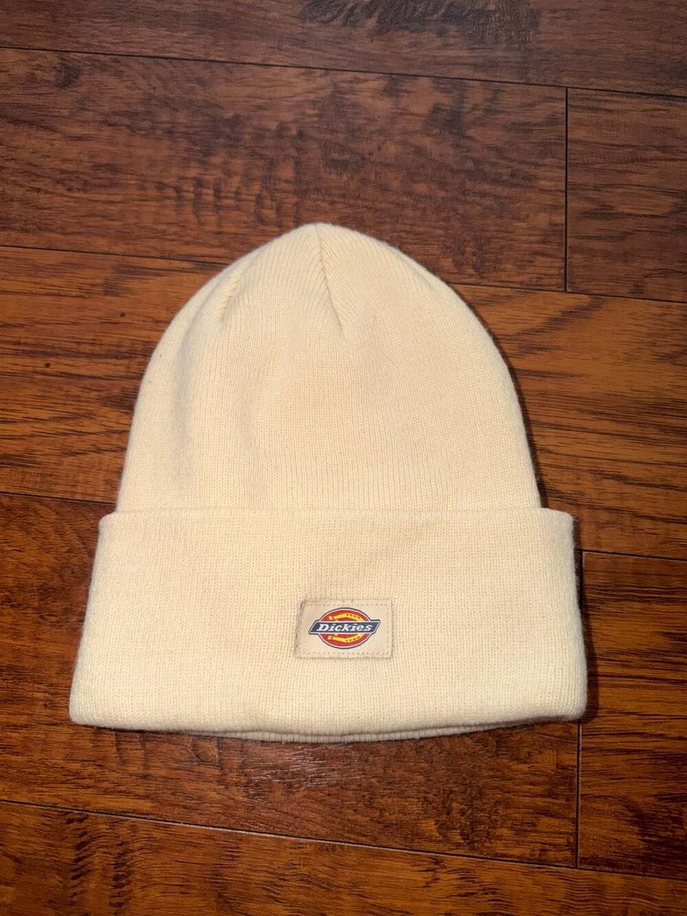 Dickies Gibsland Cuffed Knit Beanie in Off-White